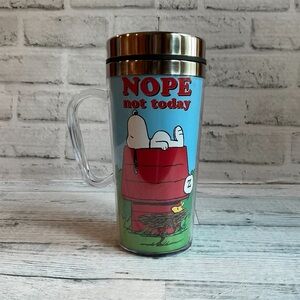 Spoontiques - Ceramic Travel Coffee Mug with Lid and Handle - Spill Proof Lid